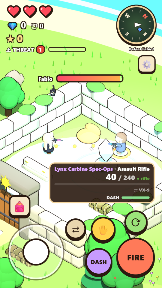 Boss duel against Fabio